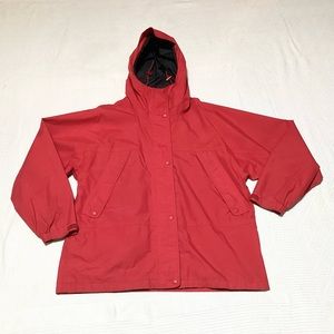 Eddie Bauer Size M Red Gore-Tex Rain Jacket GoreTex
